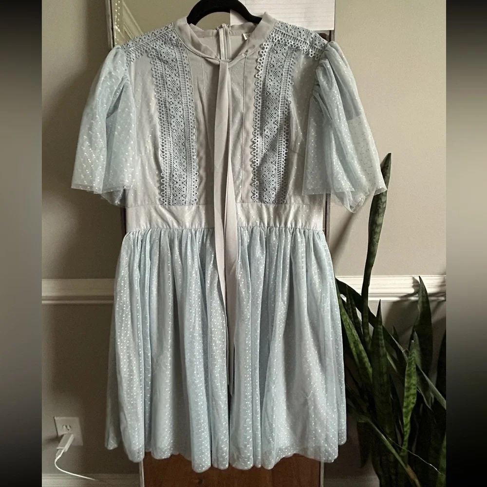 Ivy City Co Short Kate Dress in Blue XL - Picture 2 of 4